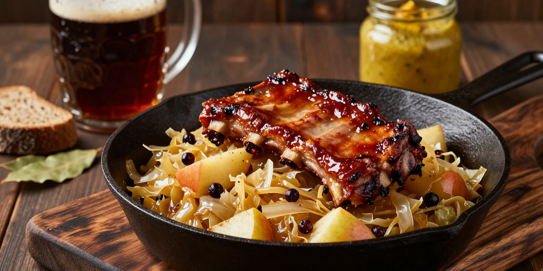 Немецкая квашеная капуста по-баварски: рецепт приготовления с яблоками, можжевельником и копчёными рёбрышками