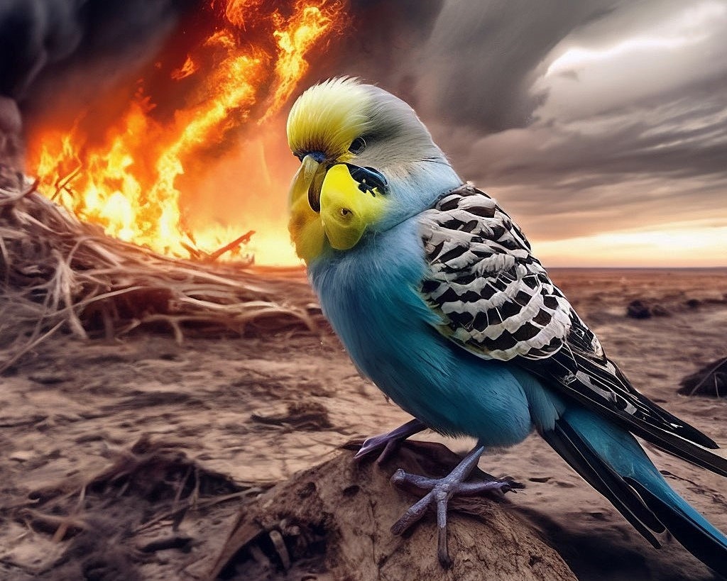 Попугайчики реагируют на вредные вещества гораздо быстрее человека.