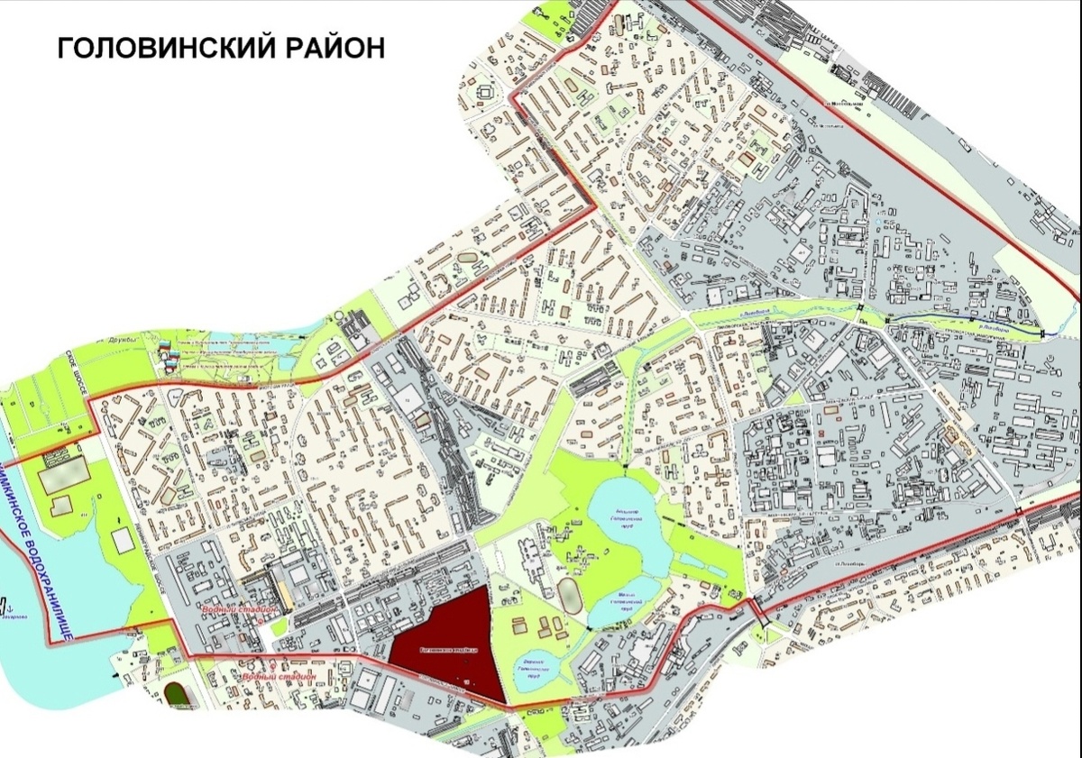 Схема района Головино. Образца середины 2010х