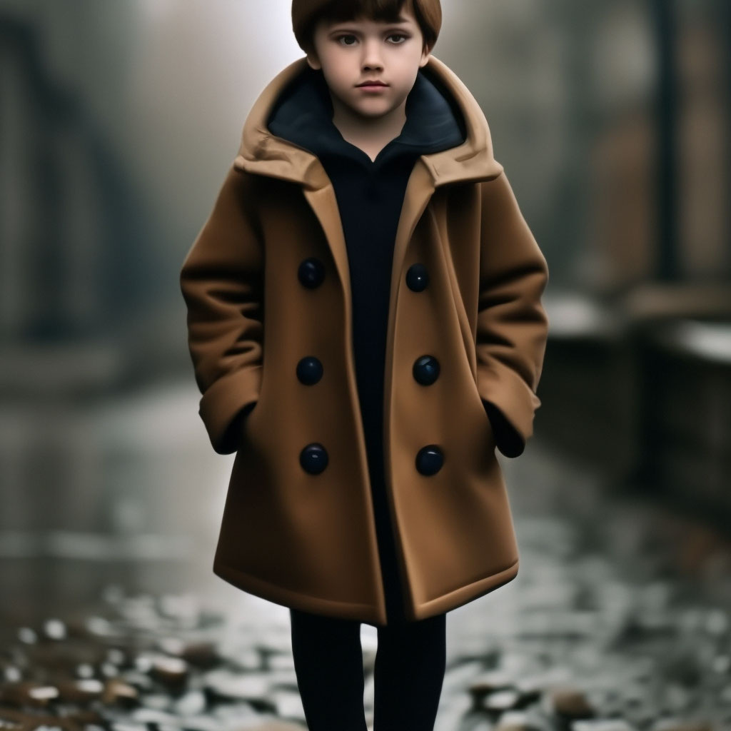 Взгляд его был прикован к повороту улицы, за которым скрылся автобус с одноклассниками и учителями. 