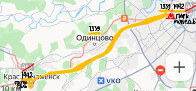 Новый маршрут №1442 в Краснознаменск 