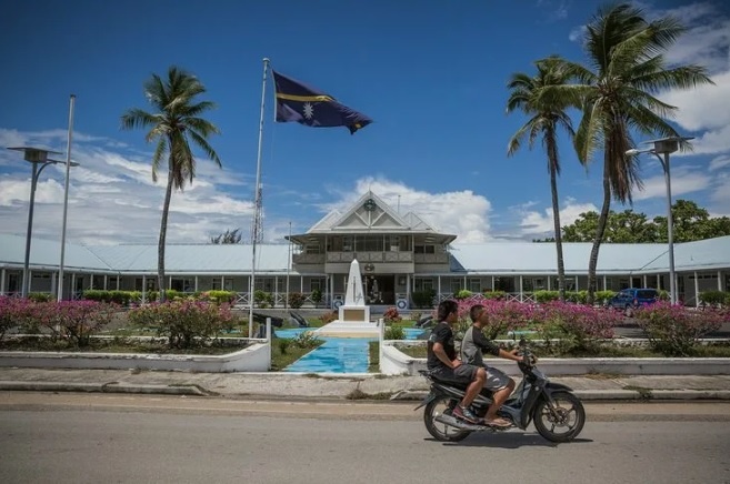 Вид на резиденцию Президента Науру