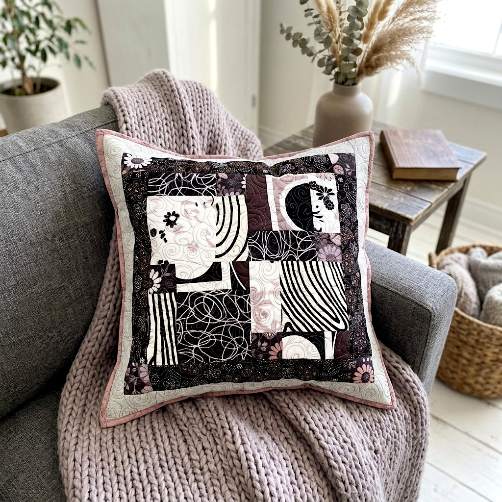 Лоскутная подушка "Минимализм"