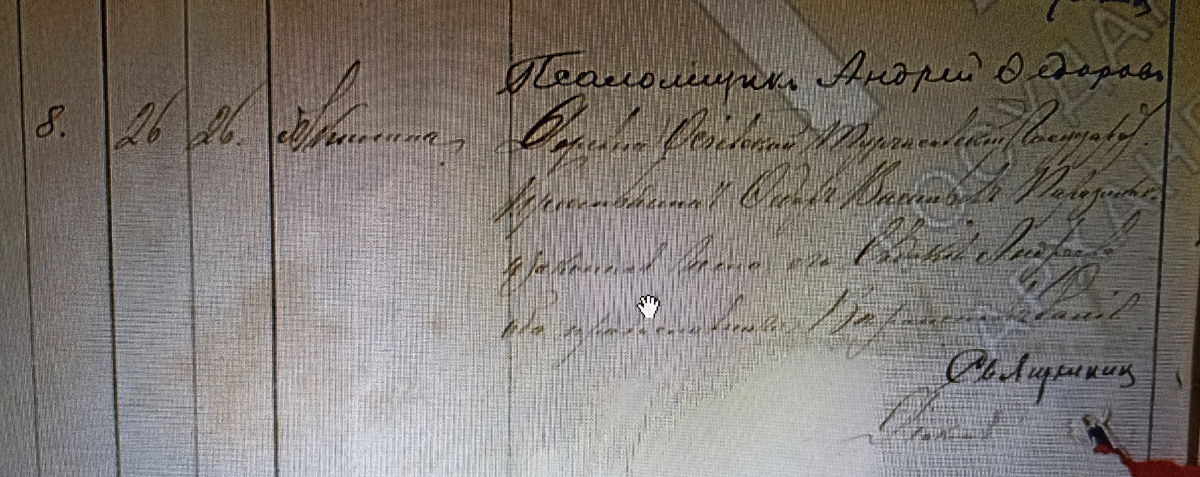 Запись о рождении Акулины Федоровны Паразихиной