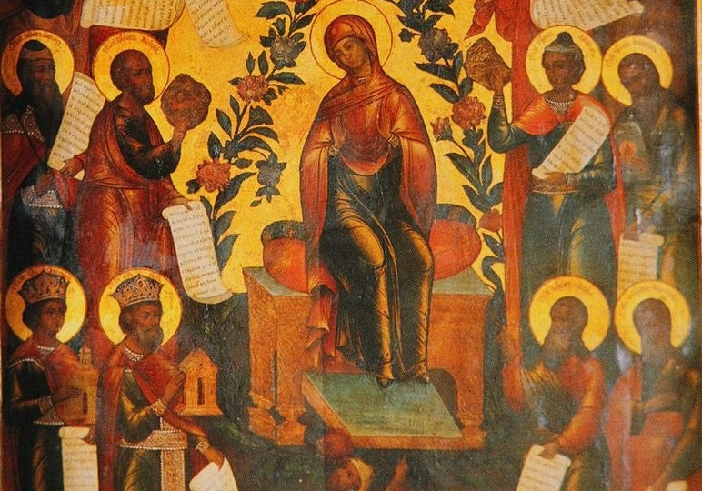 В субботу на пятой неделе Великого поста Церковь торжественно возглашает молебное пение акафиста, или благодарственной похвалы Пресвятой