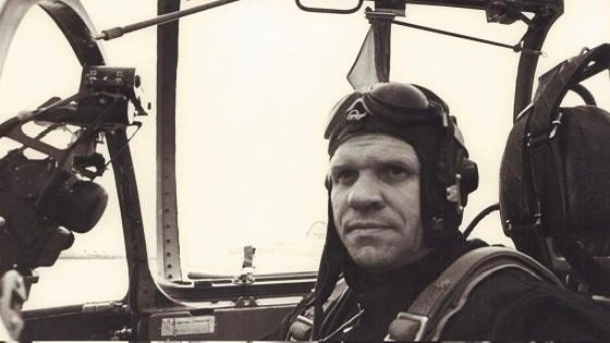 Алексей Губарев в полете. 