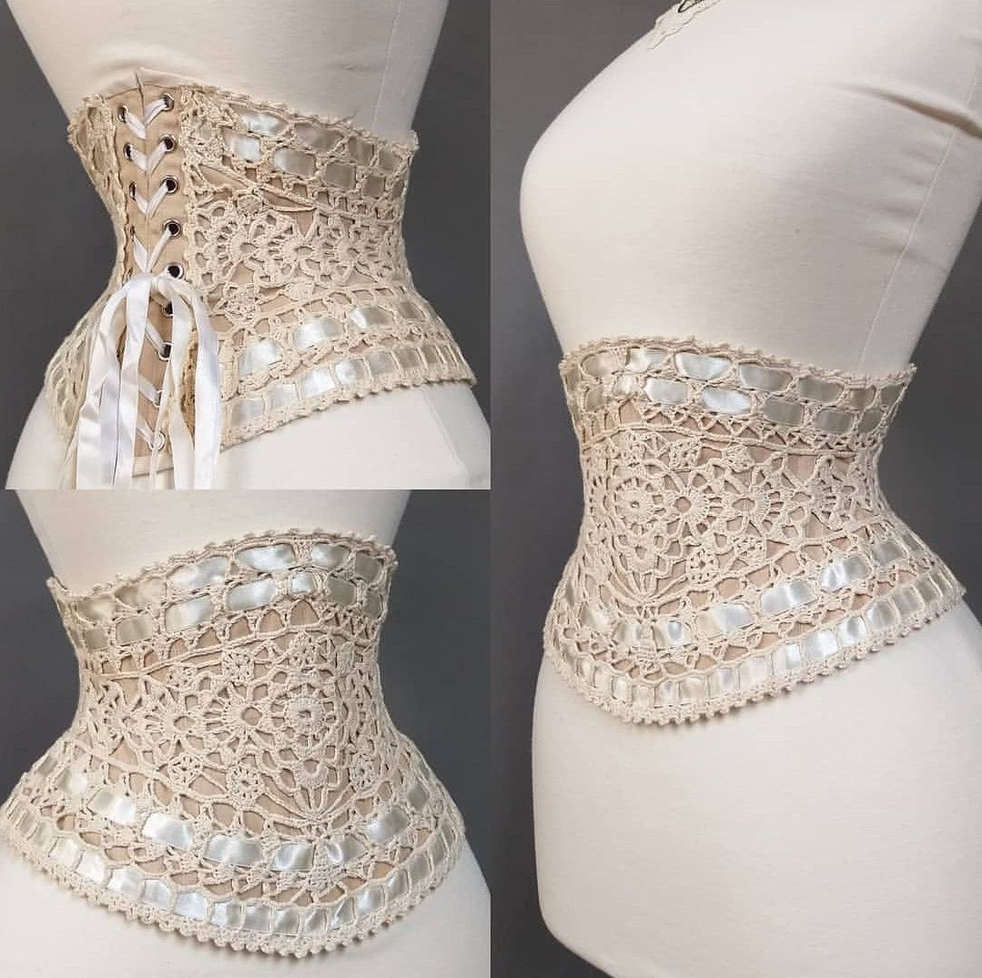 вязаный пояс крючком