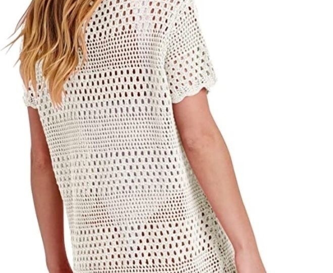 Летний сарафан, связанный крючком, про схему