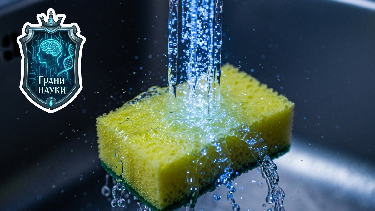 Губка и микропластик