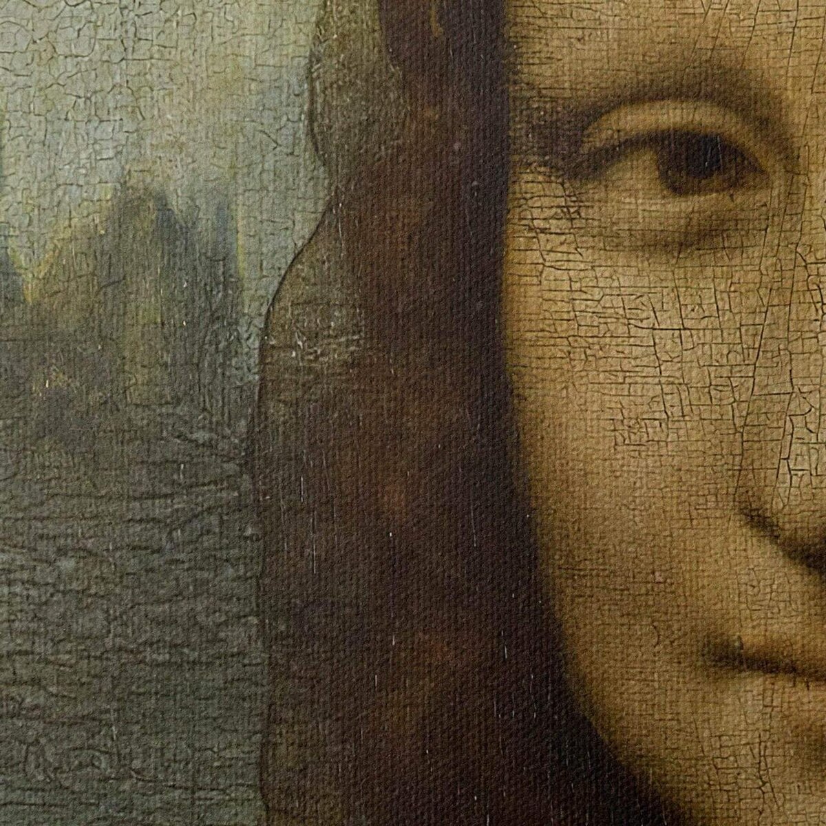 Фрагмент картины "Мона Лиза", Леонардо да Винчи