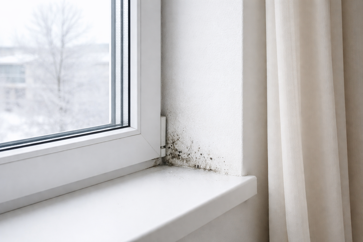 Почему плесень появляется на оконных откосах и возвращается зимой. Диагностика за 10 минут и план действий без хлорки и сквозняков.