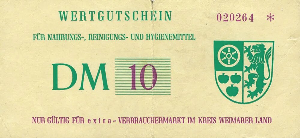 Район Апольда. 10 немецких марок