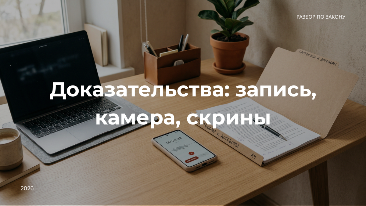 Записываете разговоры и собираете скрины «на всякий случай», но не уверены, что это вообще доказательства? Разбираем, что суд реально учитывает, а что остаётся «для души».