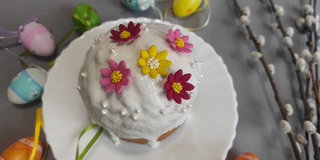 Бездрожжевой кулич на молоке без замешивания теста руками