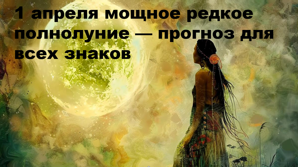 1 апреля, в 04:36 по московскому времени, наступает полнолуние. 