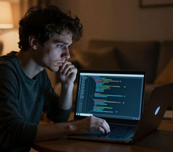 Сгенерированная нейросетевой Алисой картинка. Не стала исправлять двухмониторных ноутбук - интересная задумка ))) 