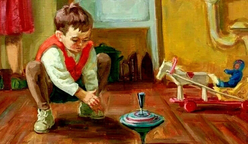 Эльза Хохловкина, "Мальчик с юлой".