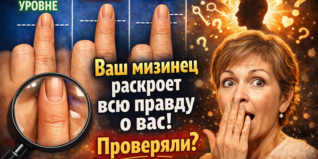 Ваш мизинец раскрывает вас за 5 секунд: проверьте - и вы удивитесь, насколько это точно, и вся правда о характере всплывёт наружу.