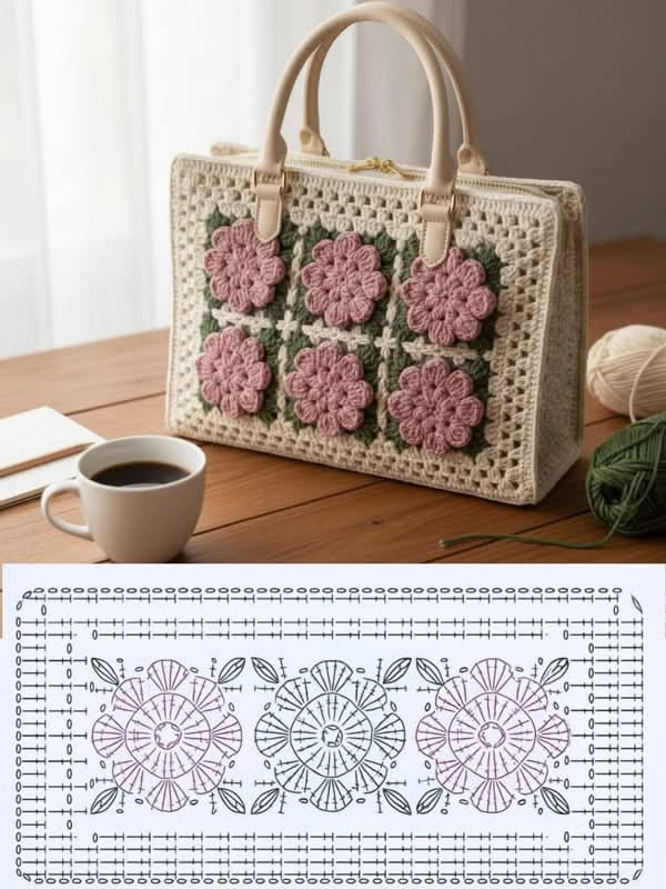 узоры крючком для сумок