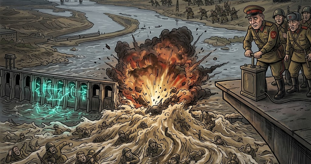 Как взрыв ДнепроГЭСа утопил 20 000 красноармейцев в 1941 году?