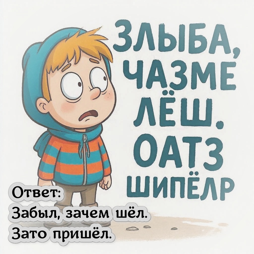 Забыл, зачем шёл. Зато пришёл.