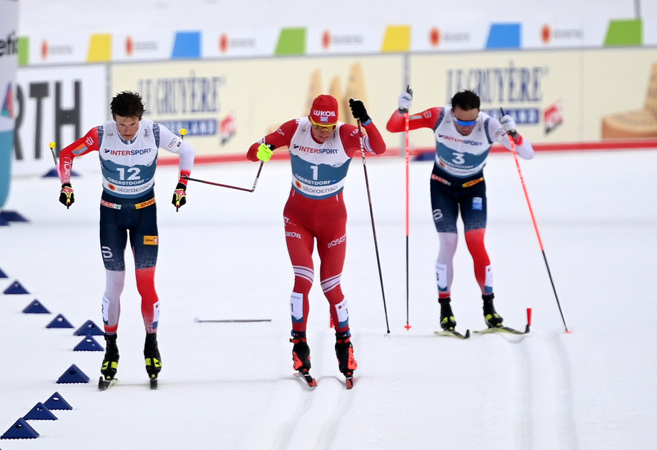 Йоханнес Клебо, Александр Большунов и Эмиль Иверсен / фото: Getty Images