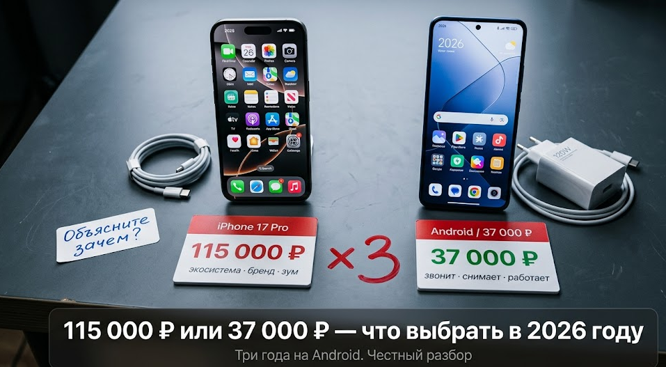 Android за 30 тысяч делает всё то же, что iPhone за 130. Докажите обратное — жду в комментариях