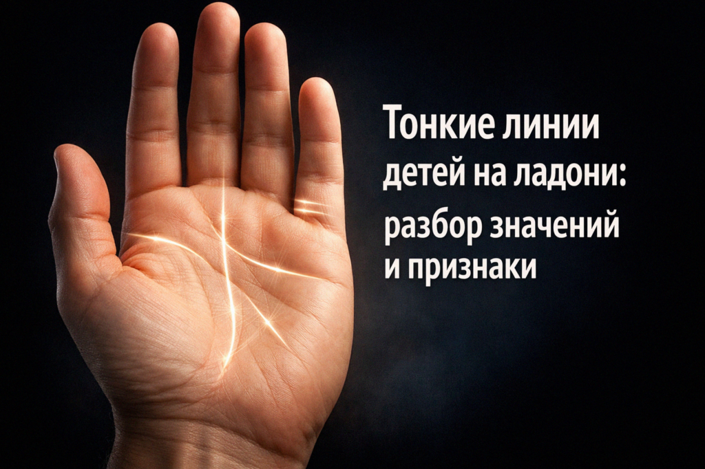    Тонкие линии на ладони детей и их значения admin
