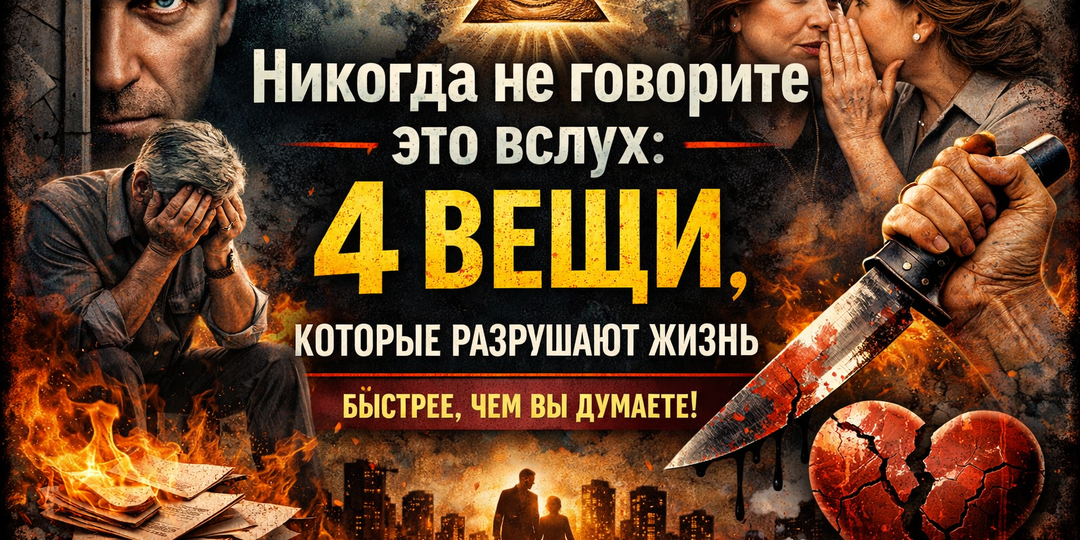 Никогда не говорите это вслух: 4 вещи, которые разрушают жизнь быстрее, чем вы думаете ( мудрость, проверенная веками )