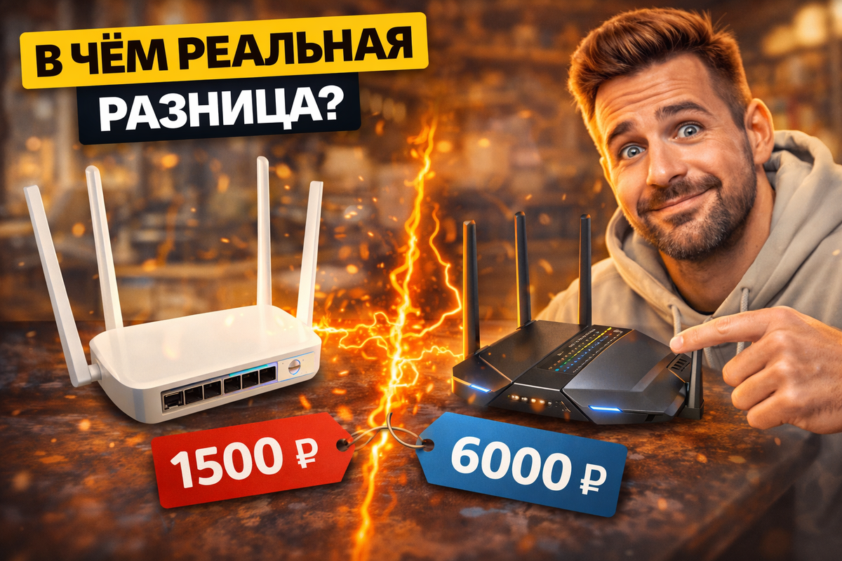 Разбираемся, чем роутер за 1500 рублей отличается от модели за 6000: скорость Wi‑Fi, покрытие, количество устройств и полезный функционал. Помогаем понять, стоит ли переплачивать в вашем случае.