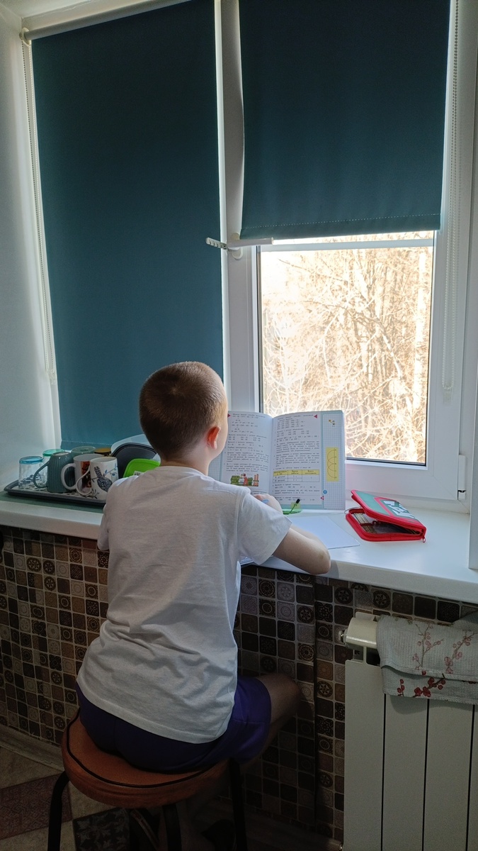 Мама в готовке, Дима в уроках, ну или в улице 😂(фото автора). 