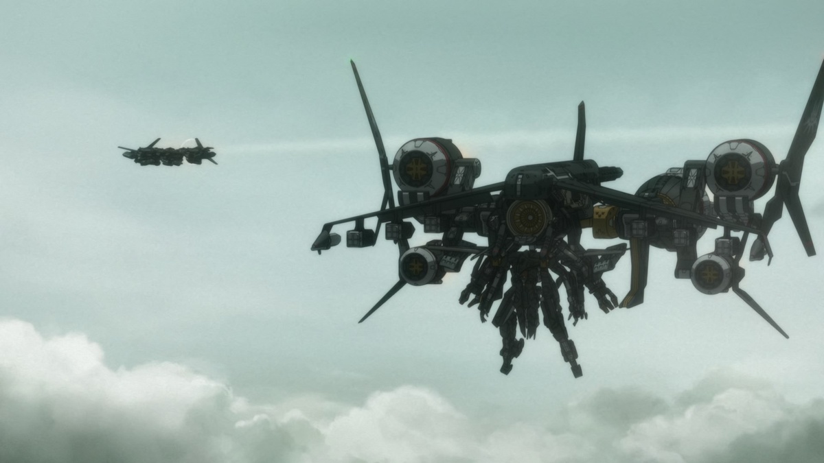 Истребительно-десантные модули YoRHa - художники умеют рисовать стильные фантастические машины. Да и весь кадр прекрасен.