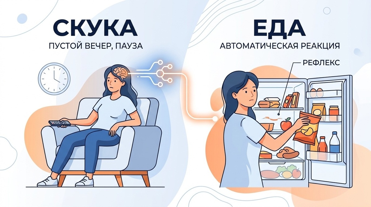 Еда как средство от скуки