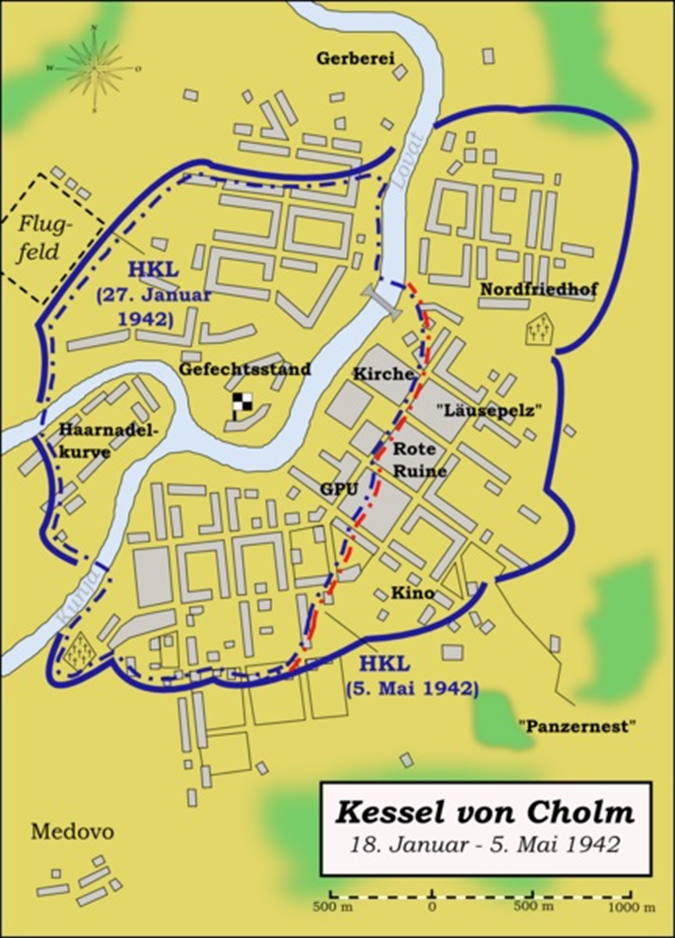 Холмский котёл 18 января - 5 мая 1942. Взято с https://tortillala.livejournal.com/4178.html