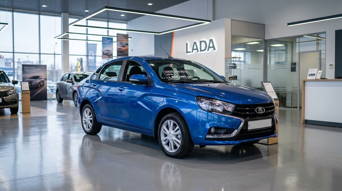 Lada Vesta в автосалоне - новый автомобиль по подписке за 40 000 рублей в месяц
