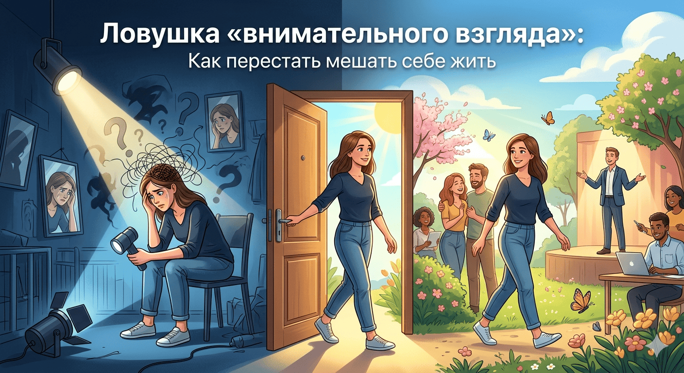 Помните: вы — это не ваши мысли и не ваши симптомы. Вы — это тот, кто может творить, любить и приносить пользу этому миру. Выходите из внутренней тюрьмы наружу: там гораздо интереснее!