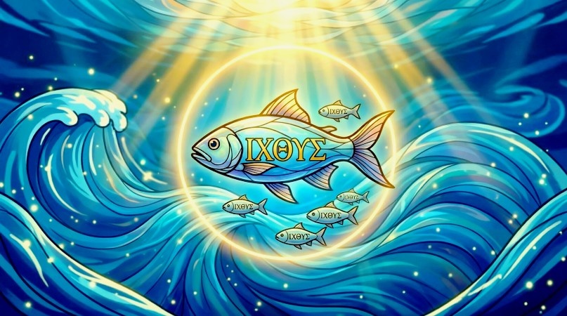 «Мы – рыбки, вслед  за Рыбой нашей Иисусом Христом, рождаемся в водах и сохраняем жизнь не иначе, как оставаясь в воде» (Тертуллиан)