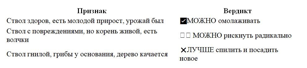 Таблица и фото Натальи Мироновой