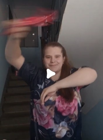 Любимка  учится танцевать из личного архивв