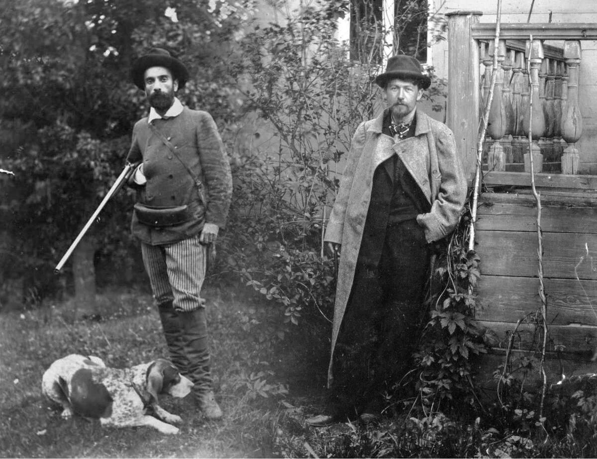 Левитан и Чехов перед охотой