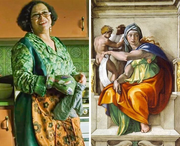 © The Matrix / Warner Bros. Pictures, © Delphic Sibyl. / Michelangelo / Sistine Chapel / Wikimedia Commons