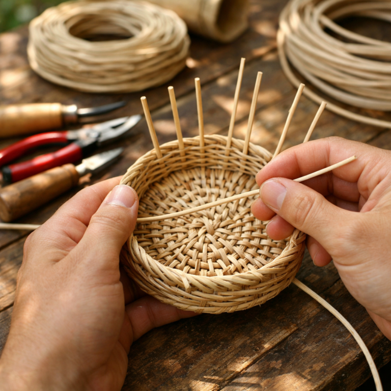    Практика плетения небольших изделий из ротанга Loza