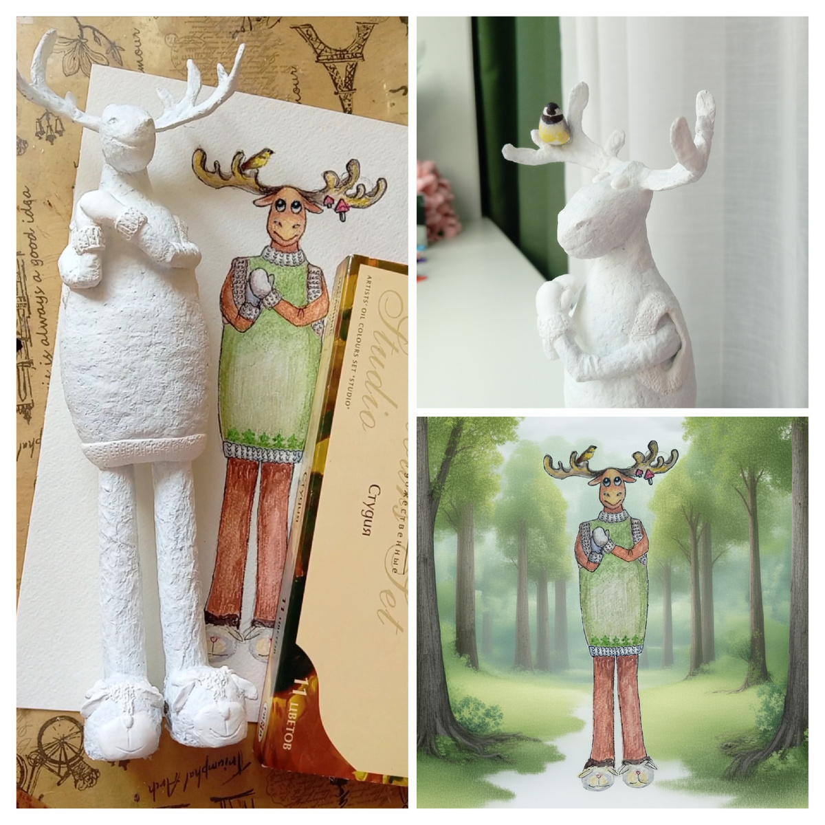 Эскиз будущей игрушки из папье-маше