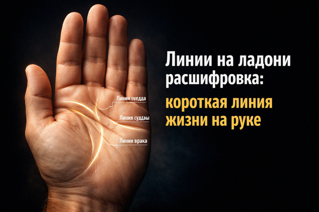    Расшифровка линии на ладони, показывающей короткую линию жизни. admin