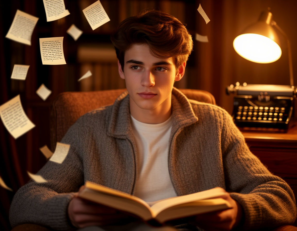 Автопортрет. Светлый читает книгу. В паузе между кодами. И находит там то, что не искал.