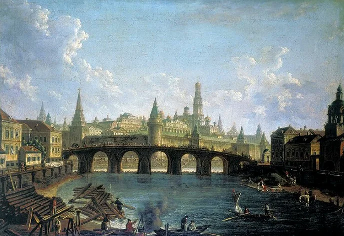 Вид на Кремль и Большой Каменный мост.