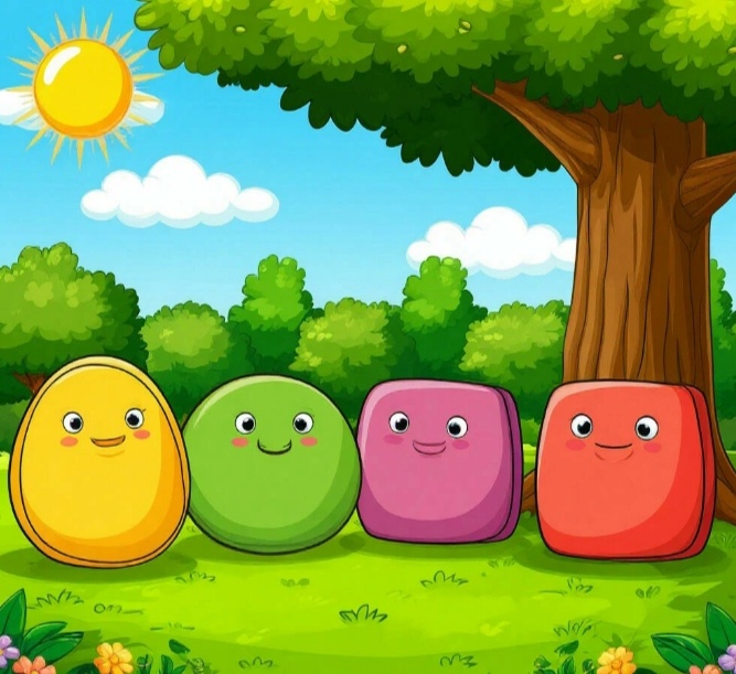 Так изобразил геометрические фигуры Шедеврум.