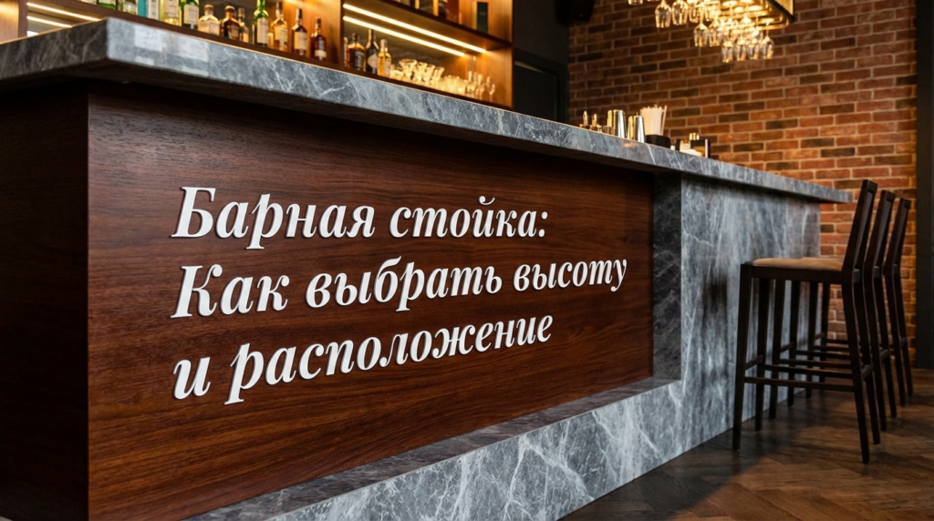    Как правильно выбрать высоту барной стойки для комфорта на кухне. MDKUHNY