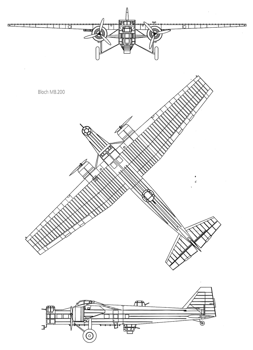                                                        Три проекции MB 200
