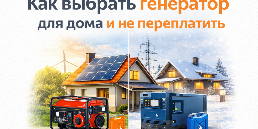 ⚡ Как выбрать генератор для дома и не переплатить